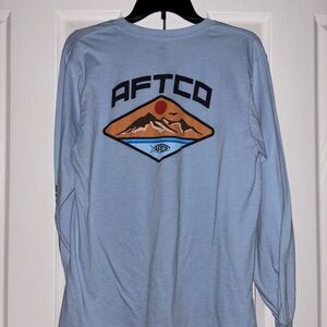 AFTCO Blue Long Sleeve Tee for Outdoor Adventures
